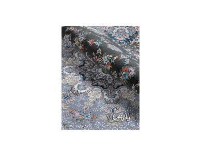 تصویر فرش پاتریس طرح شکوفه باران رنگ طوسی 1500 شانه